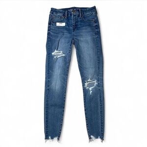 American Eagle Distressed Jeggings 4 | High Rise Stretch Skinny Denim